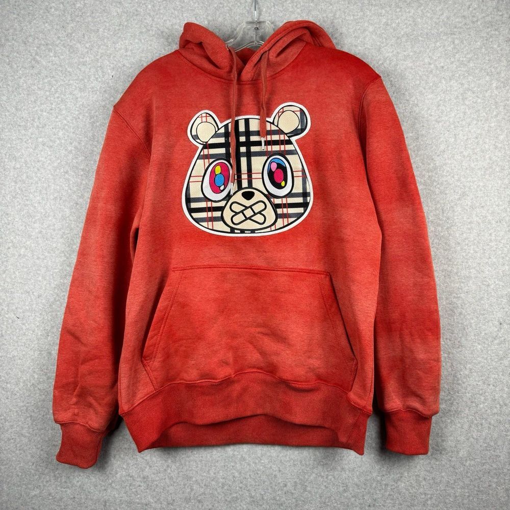 Red hoodie large panda patch men’s size M